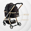 Pista Super-Lightweight Aluminum Frame 3-in-1 Stroller: The Ultimate Mobility Solution for Small/Medium Dogs, Cats, and Pets on the Go!