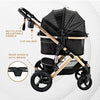 Monza Luxury 3-in-1 Travel Pet Stroller: Ultimate Convenience for Small/Medium Dogs & Cats - Detachable Carrier, Pump-Free Tires, Aluminum Frame!