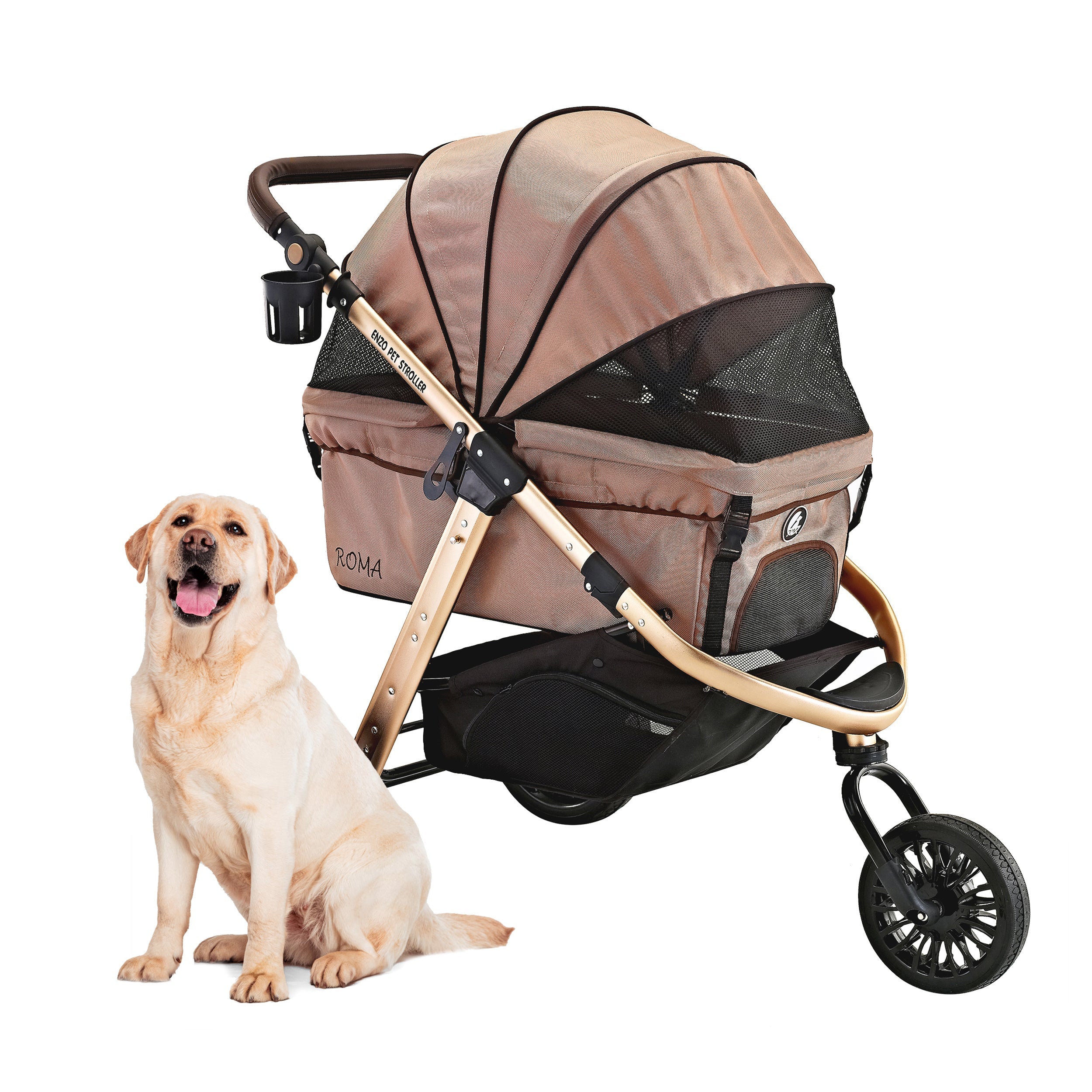 Roma Performance Jogging Sports Stroller: The Perfect Companion for Active Small/Medium Dogs, Cats, and Pets up to 50lbs!